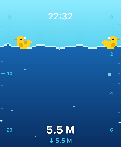 Ducks with depth gauge overlays